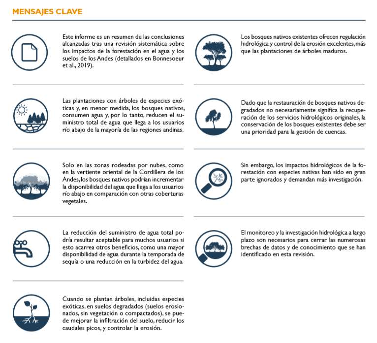 Impactos de la forestación en el agua y los suelos de Los Andes: ¿Qué  sabemos? – CONDESAN