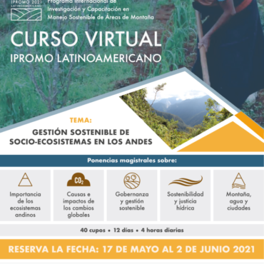 IPROMO 2021 Latinoamericano: Gestión sostenible de socio-ecosistemas en los Andes