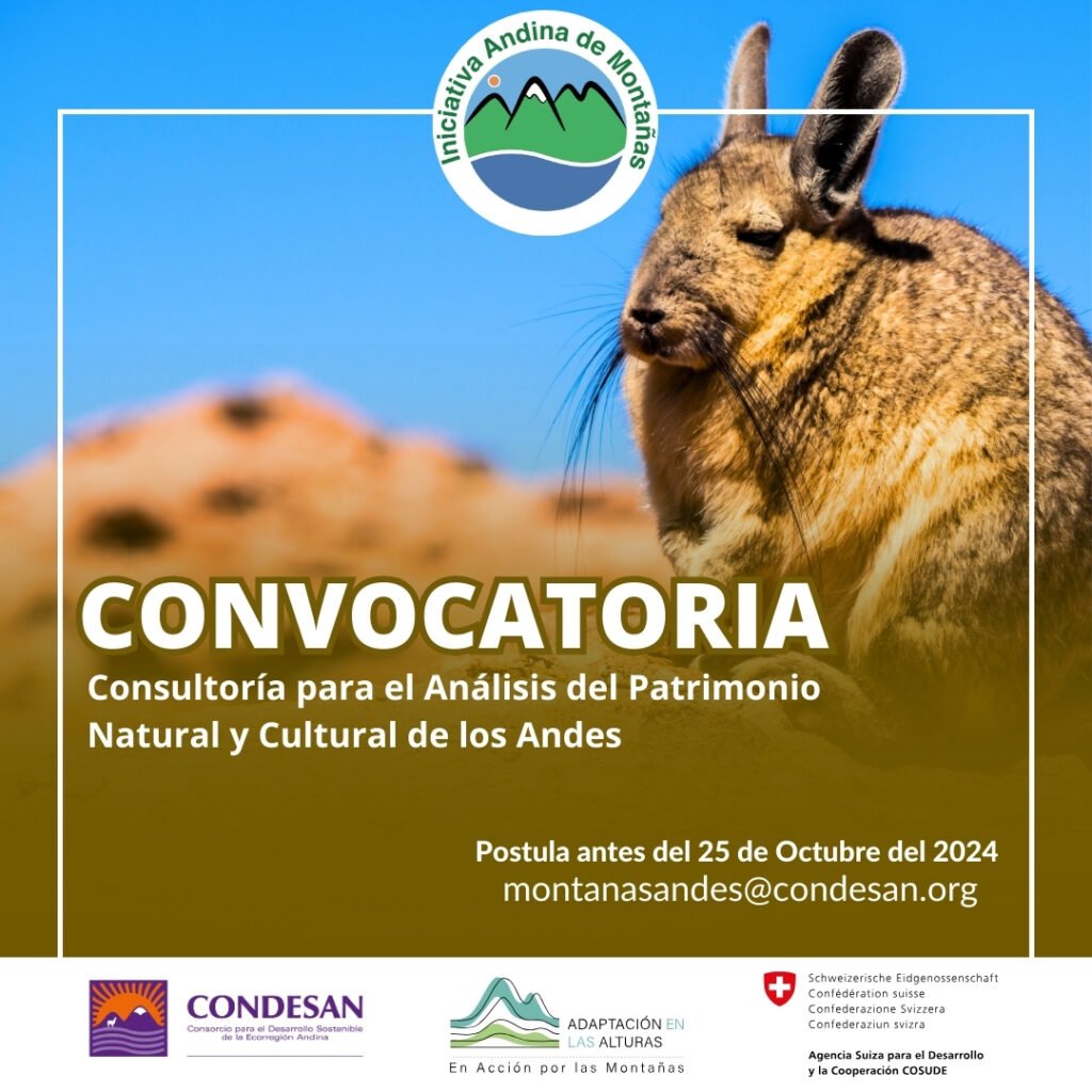 CONVOCATORIA: Consultoría para el Análisis del Patrimonio Natural y Cultural de los Andes